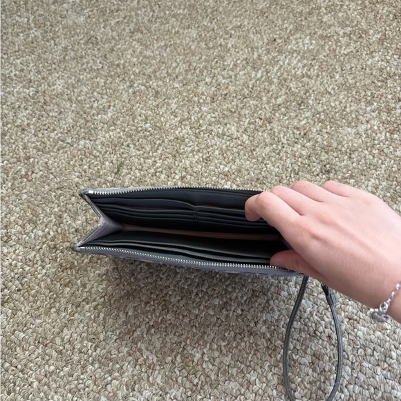 Coach Silver Wristlet with Signature Pattern - Picture 2 of 2